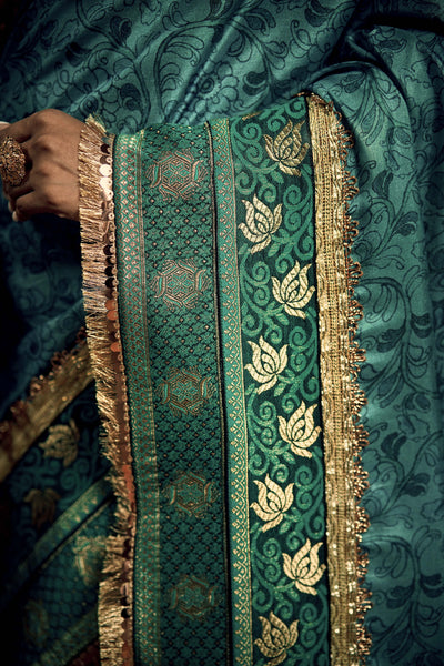 Timeless Turquoise Zari Saree