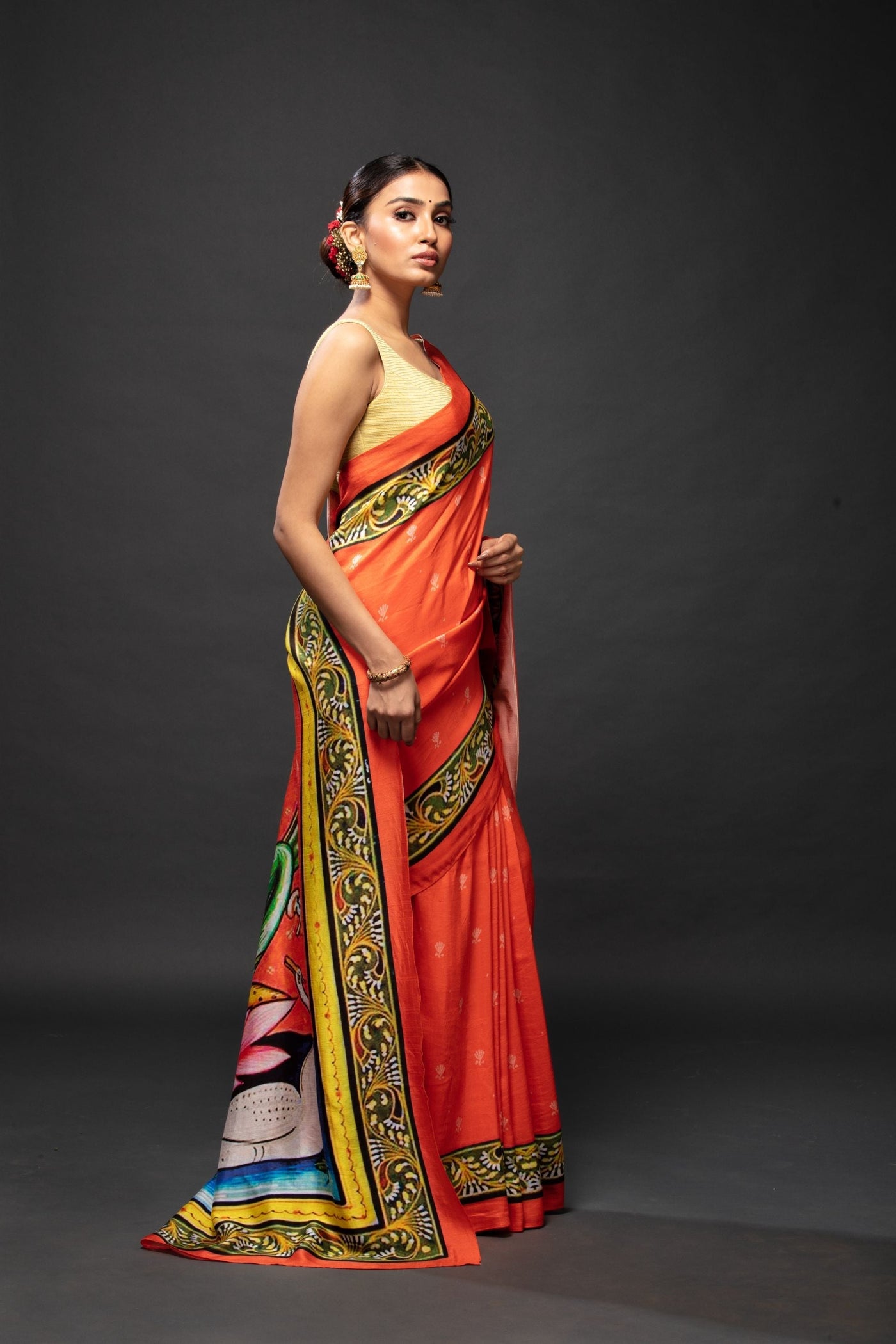 Goddess Saraswati Saree