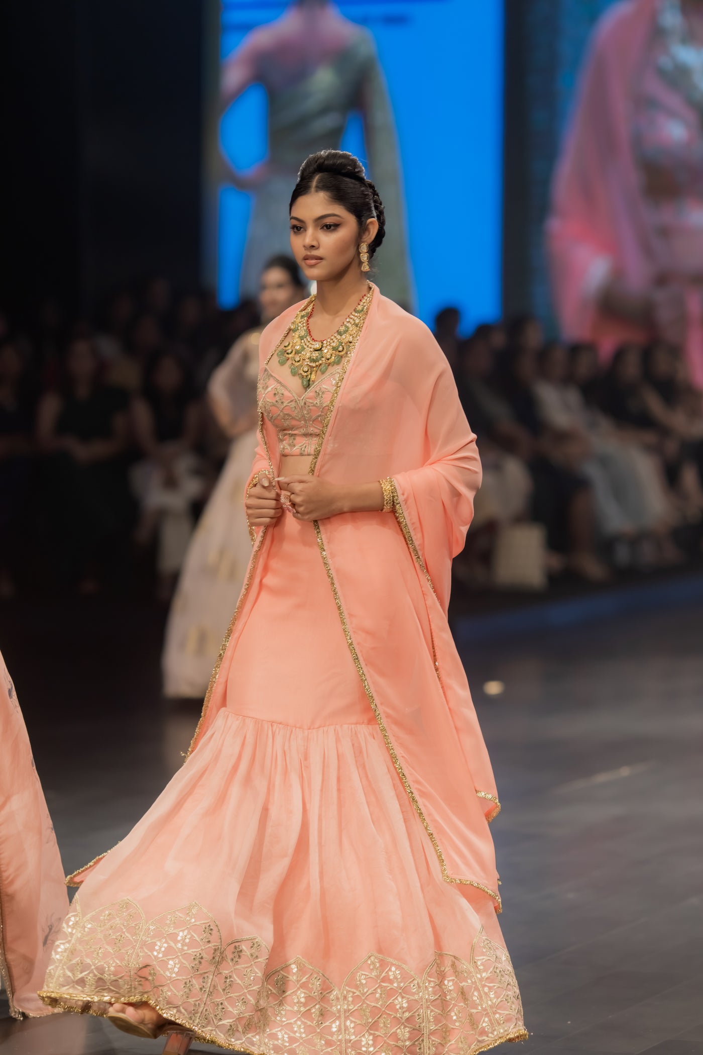 Baby Pink Jharokha Ensemble