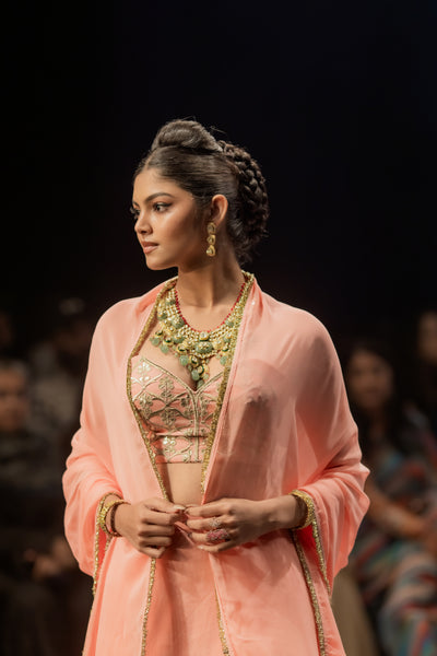 Baby Pink Jharokha Ensemble