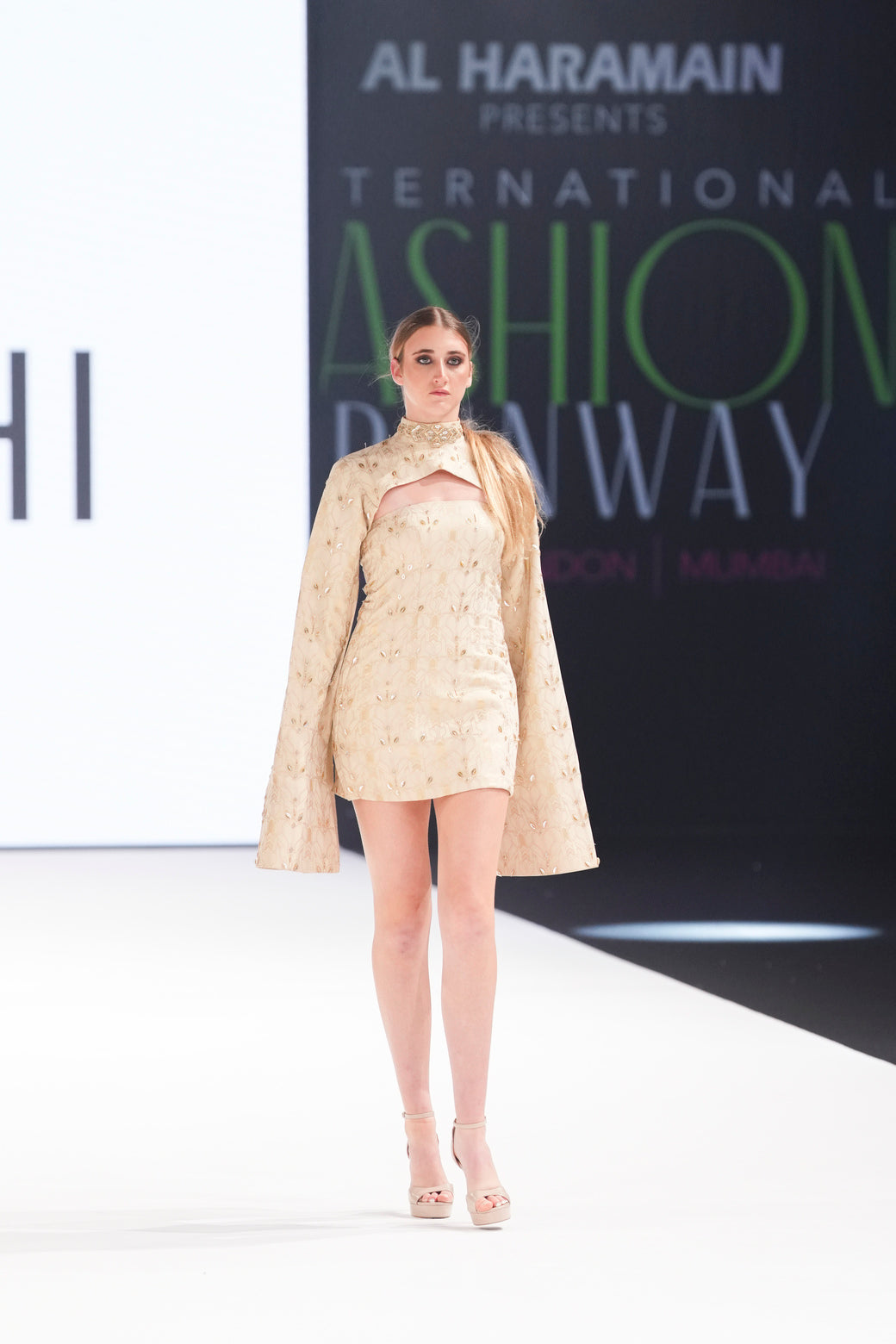 Elysian Gold Cape Dress