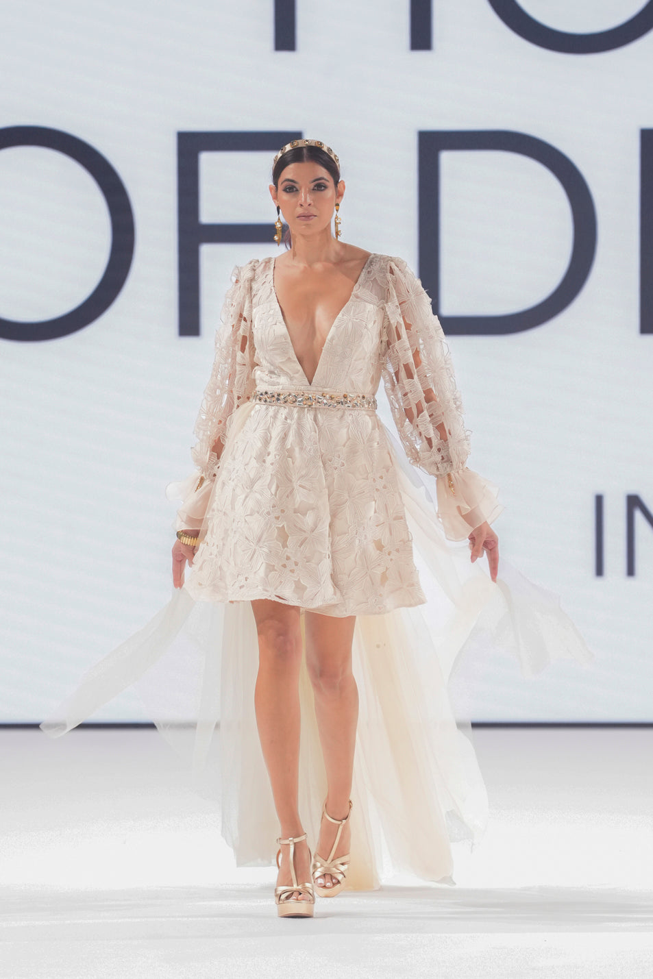 Cutwork Babydoll Dress