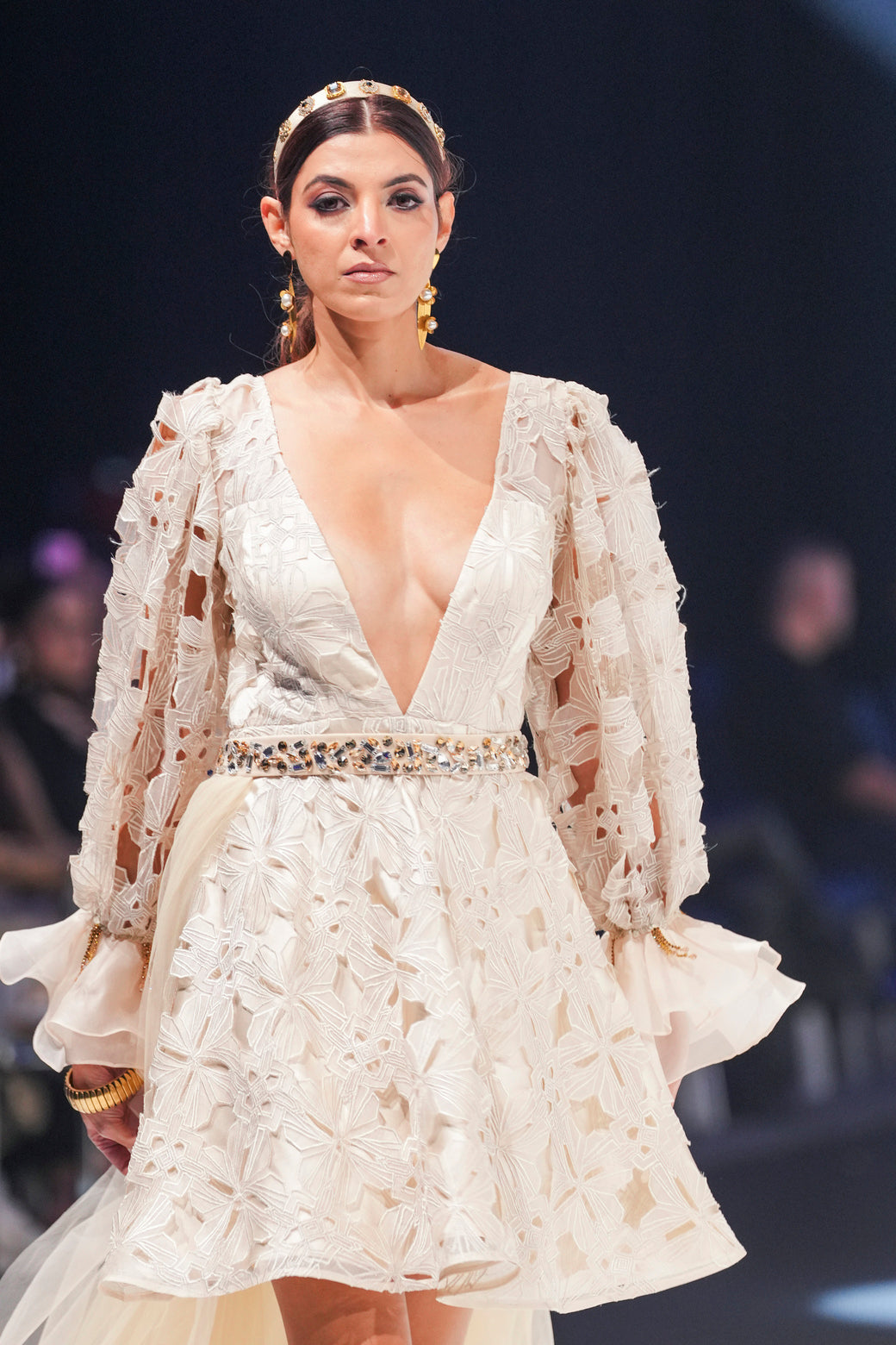 Cutwork Babydoll Dress