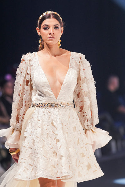 Cutwork Babydoll Dress