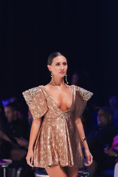 Mocha Mousse Wing Dress