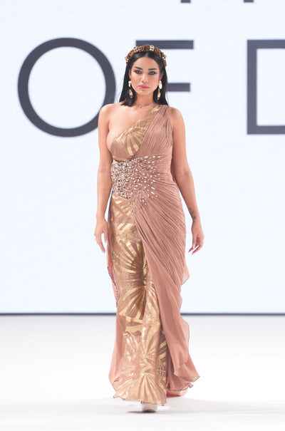 Celestial Ruche Draped Gown