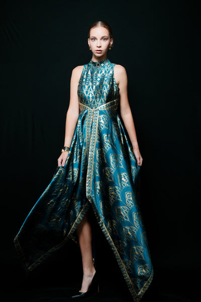 Majestic Deco Halter Dress