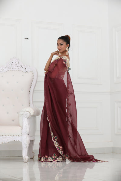 Biva Embroidered Saree