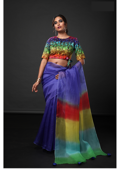 Blue Twilight Saree