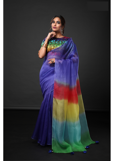 Blue Twilight Saree