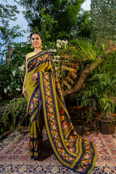 Chrysanthemum Celebration Saree