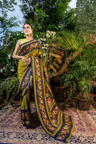 Chrysanthemum Celebration Saree