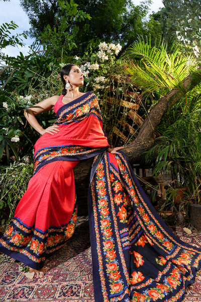 Fabulous French Floral Saree