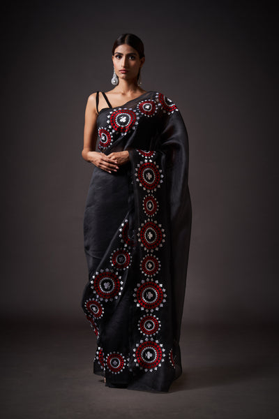 Clubs Embroidered Saree