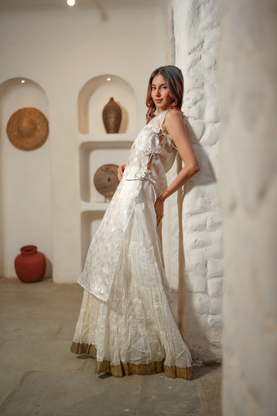 Grace Sleeveless Foil Skirt Set