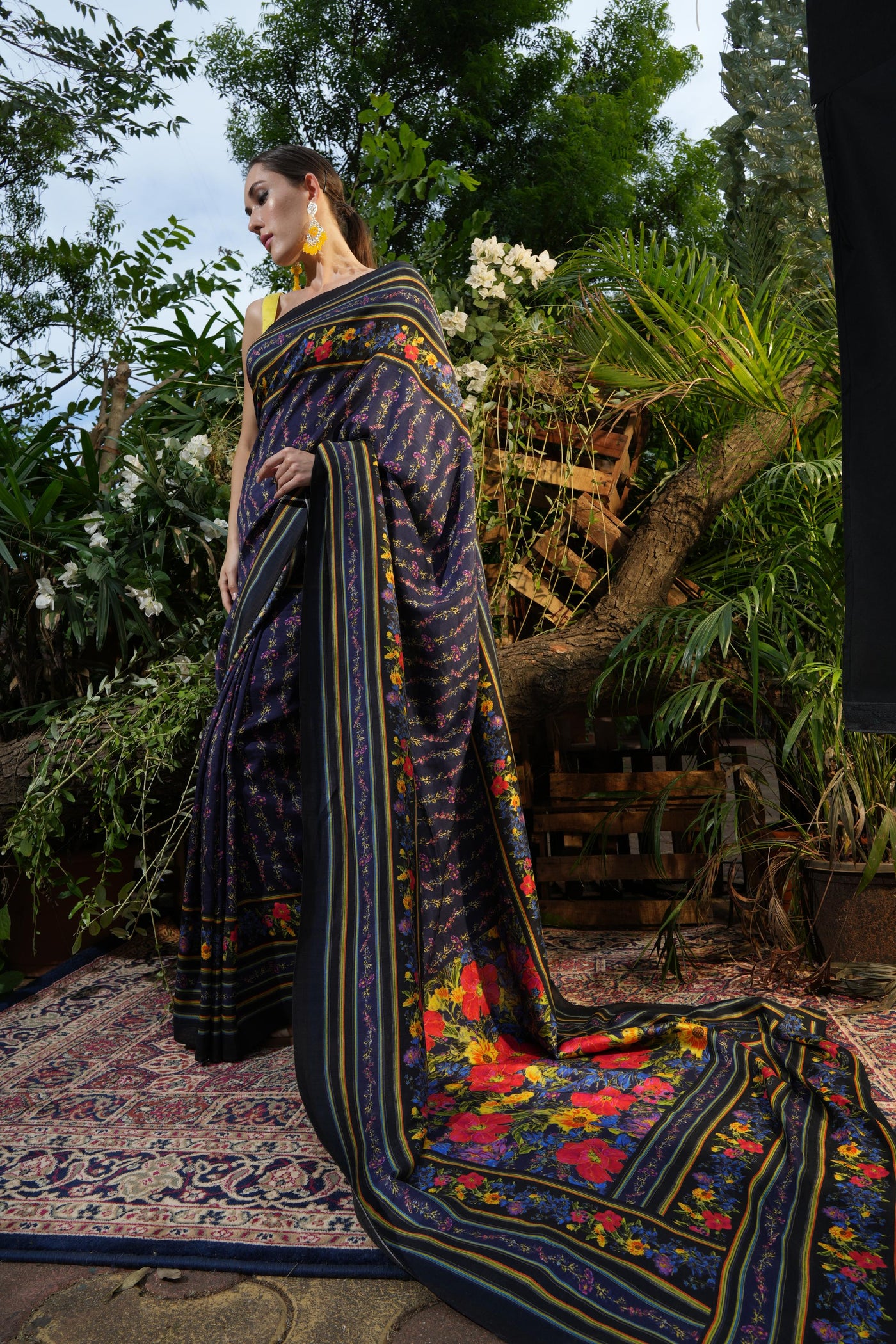 Purple Floral Dream Saree