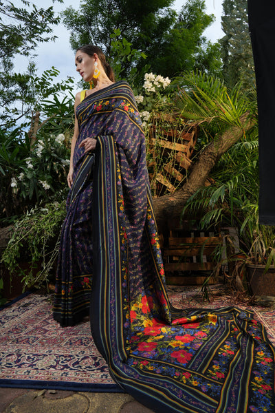 Purple Floral Dream Saree