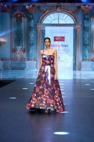 Kilim Mirage One-Shoulder Gown