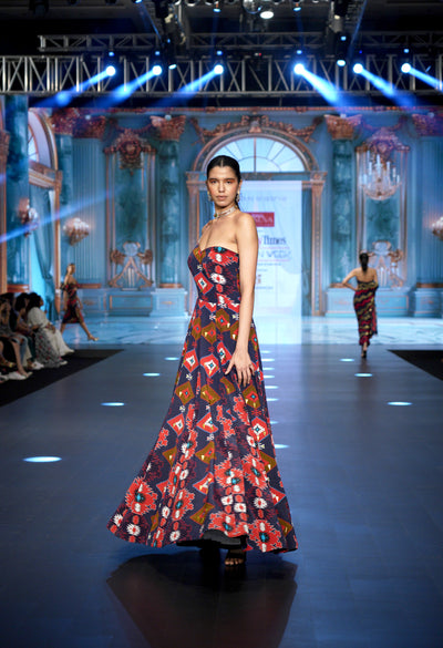 Kilim Mirage One-Shoulder Gown