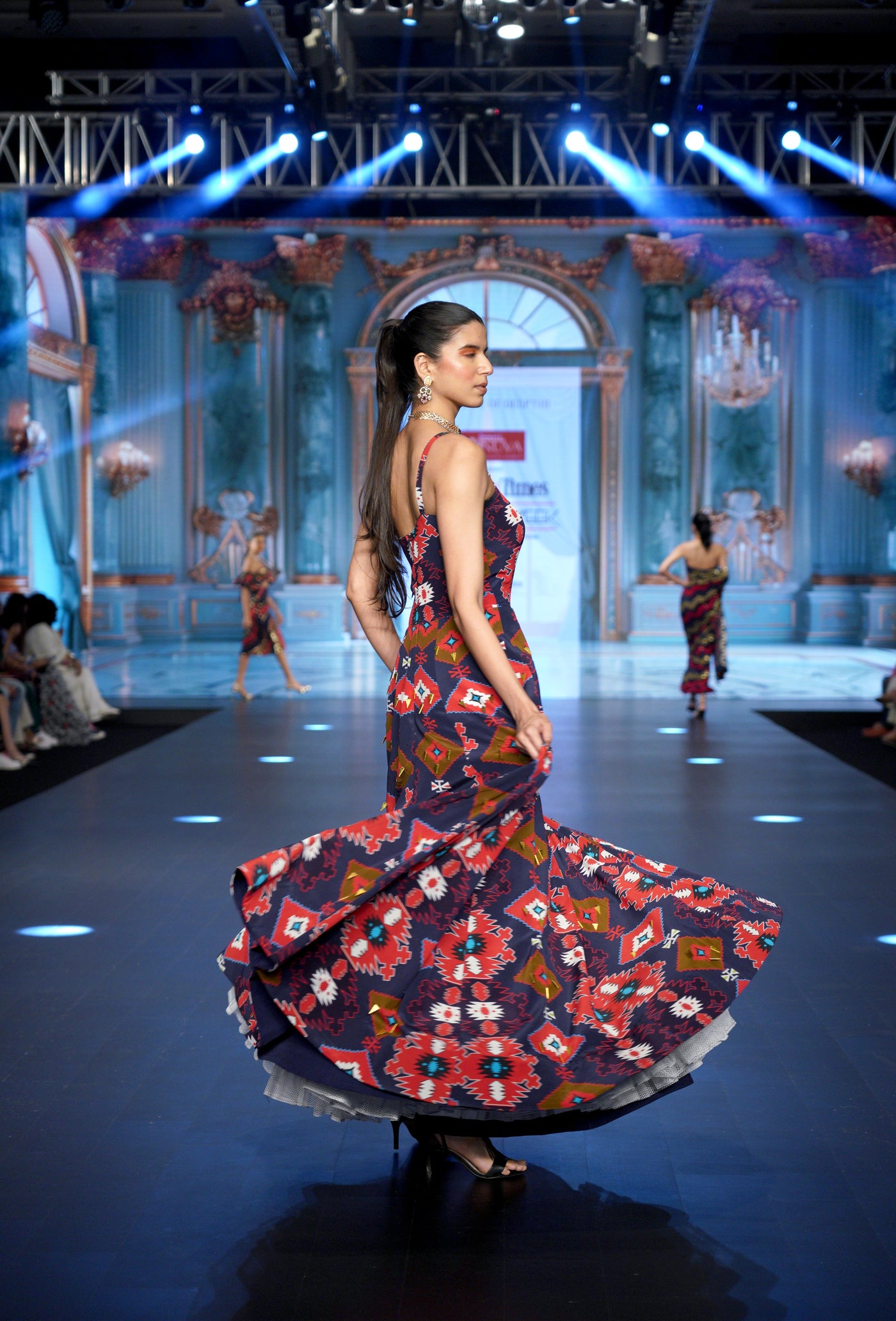 Kilim Mirage One-Shoulder Gown