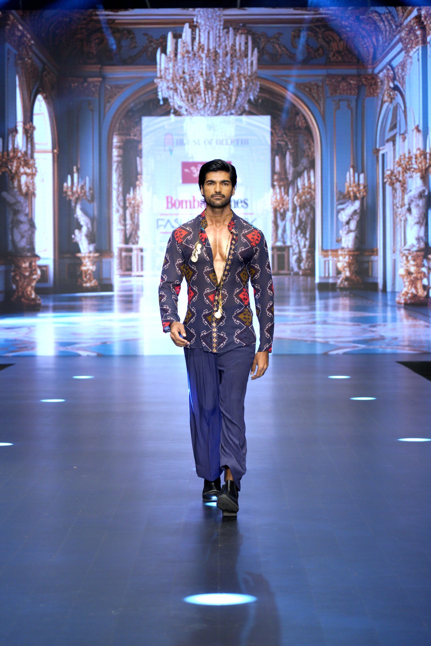 Kilim Shirt and Flared Pants Set