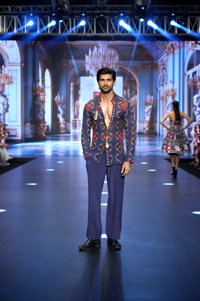 Kilim Shirt and Flared Pants Set