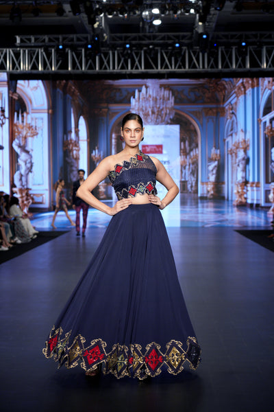 Exquisite Kilim Cutwork Lehenga Set
