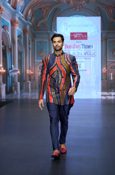 Jodhpuri Kilim Coat and Pants Set