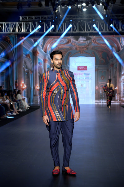 Jodhpuri Kilim Coat and Pants Set