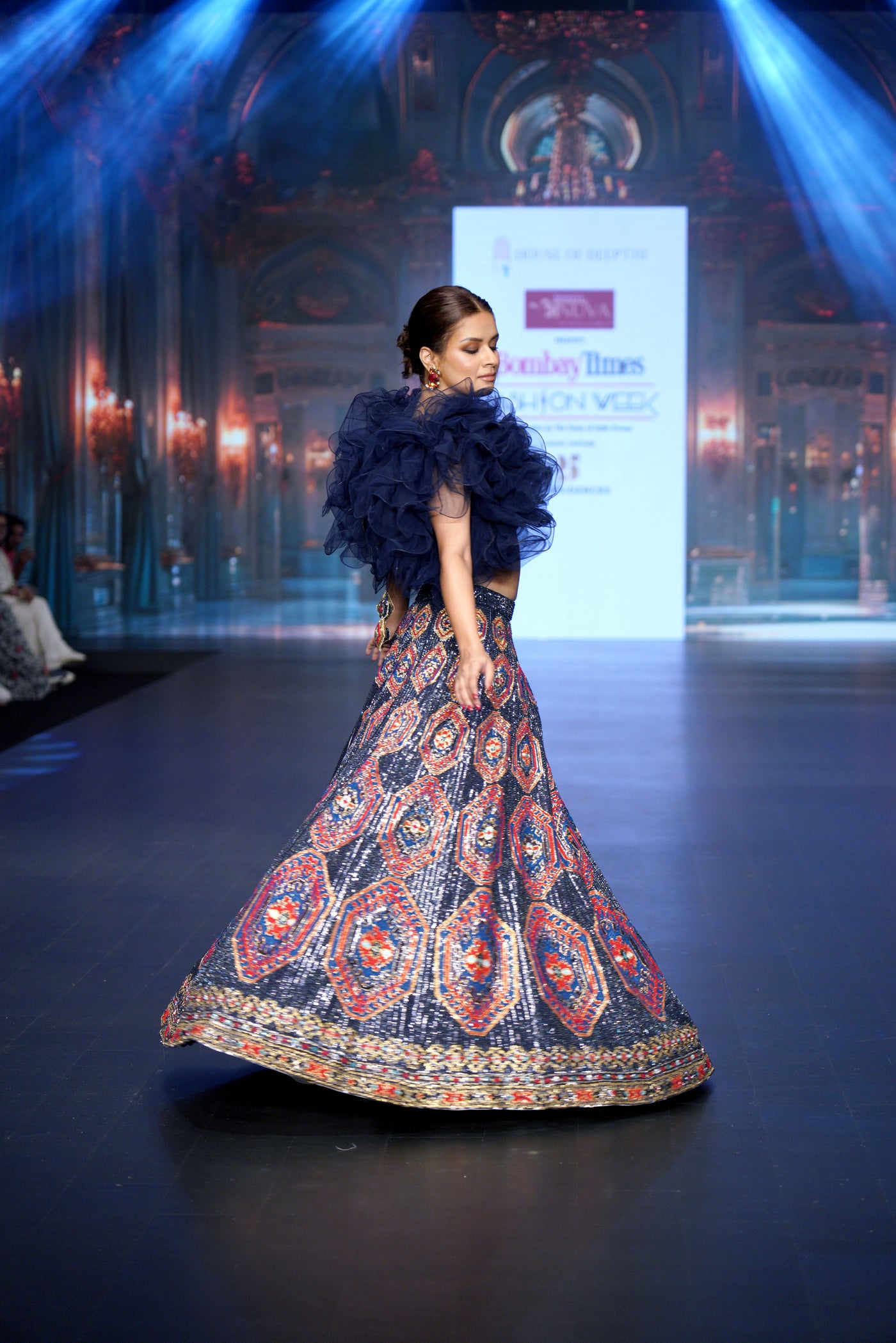 Hexagon Harmony Kilim Lehenga Set