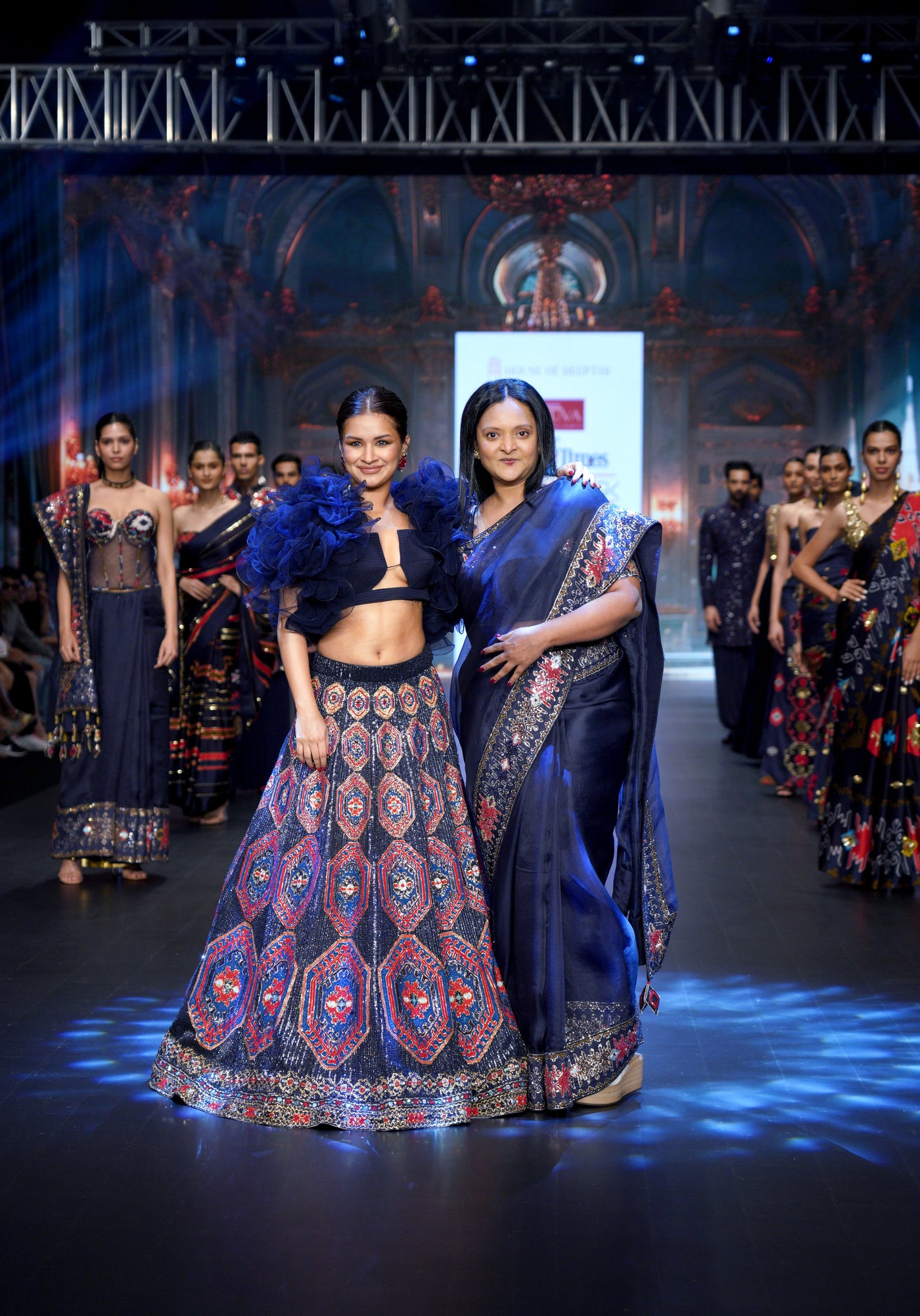 Hexagon Harmony Kilim Lehenga Set