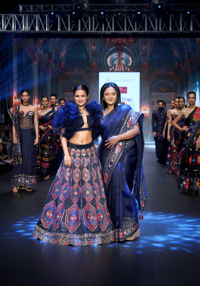 Hexagon Harmony Kilim Lehenga Set