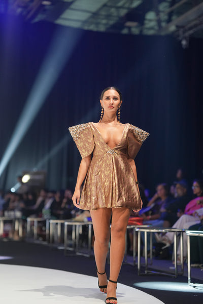 Mocha Mousse Wing Dress