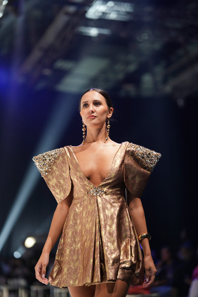 Mocha Mousse Wing Dress