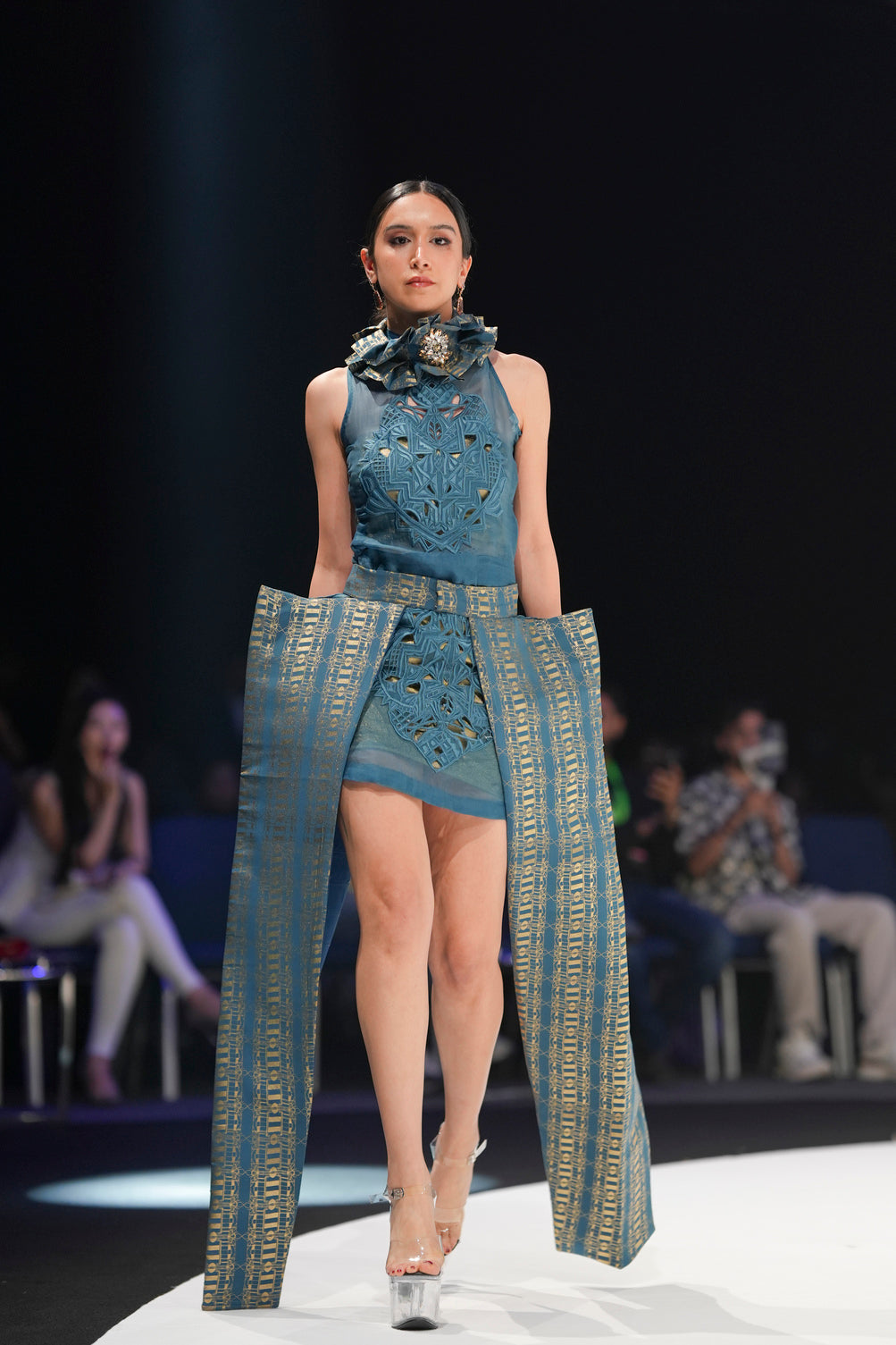 Panelled Cutwork Organza Dress