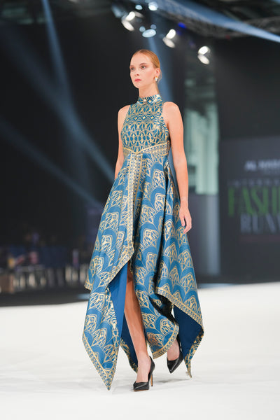 Majestic Deco Halter Dress