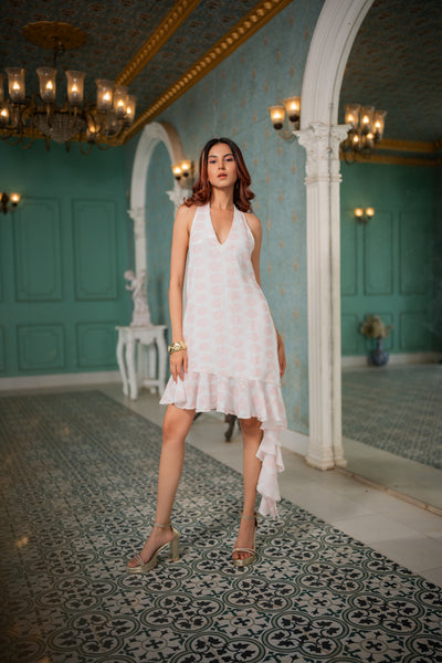 Blush Frill Sequin Dress