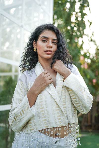Vintage Foil Print Jacket