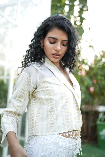 Vintage Foil Print Jacket