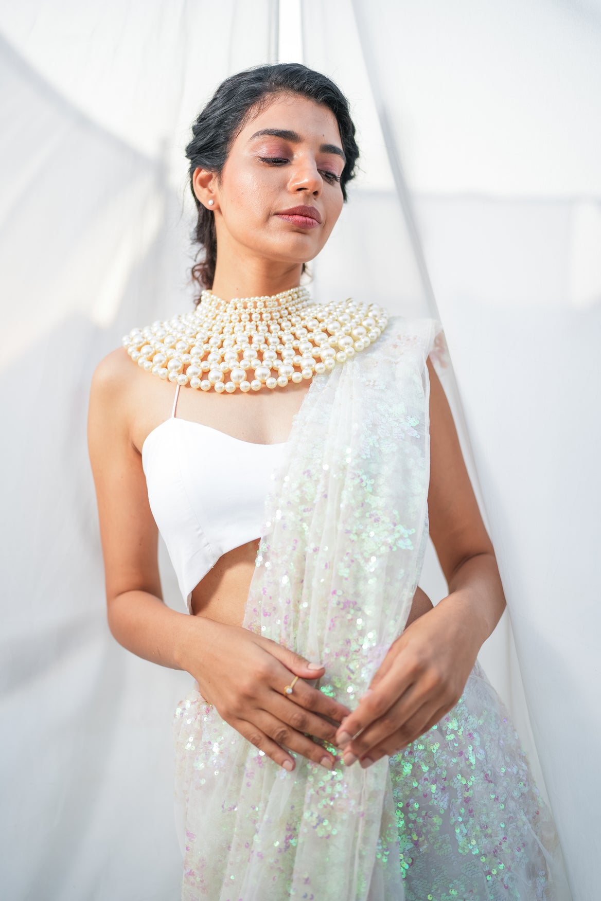 Multicolour Lustrous Sequin Saree