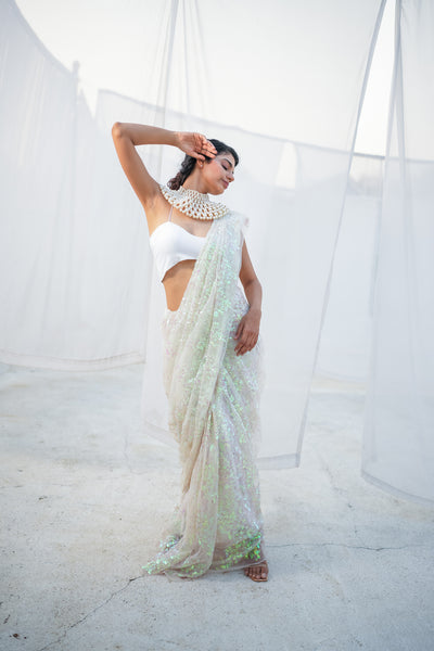 Multicolour Lustrous Sequin Saree