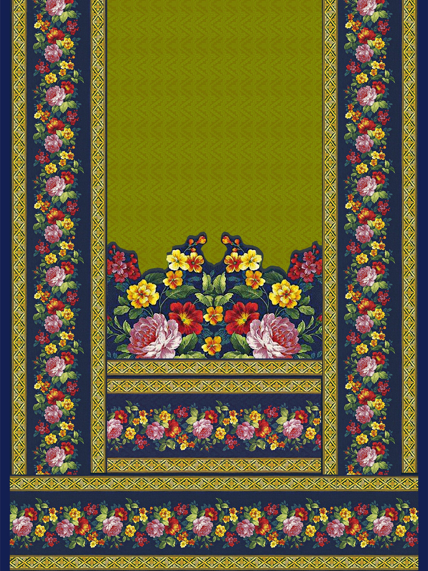 Chrysanthemum Celebration Saree