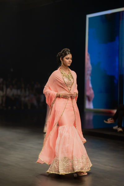 Baby Pink Jharokha Ensemble