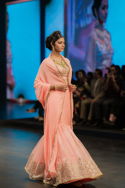 Baby Pink Jharokha Ensemble