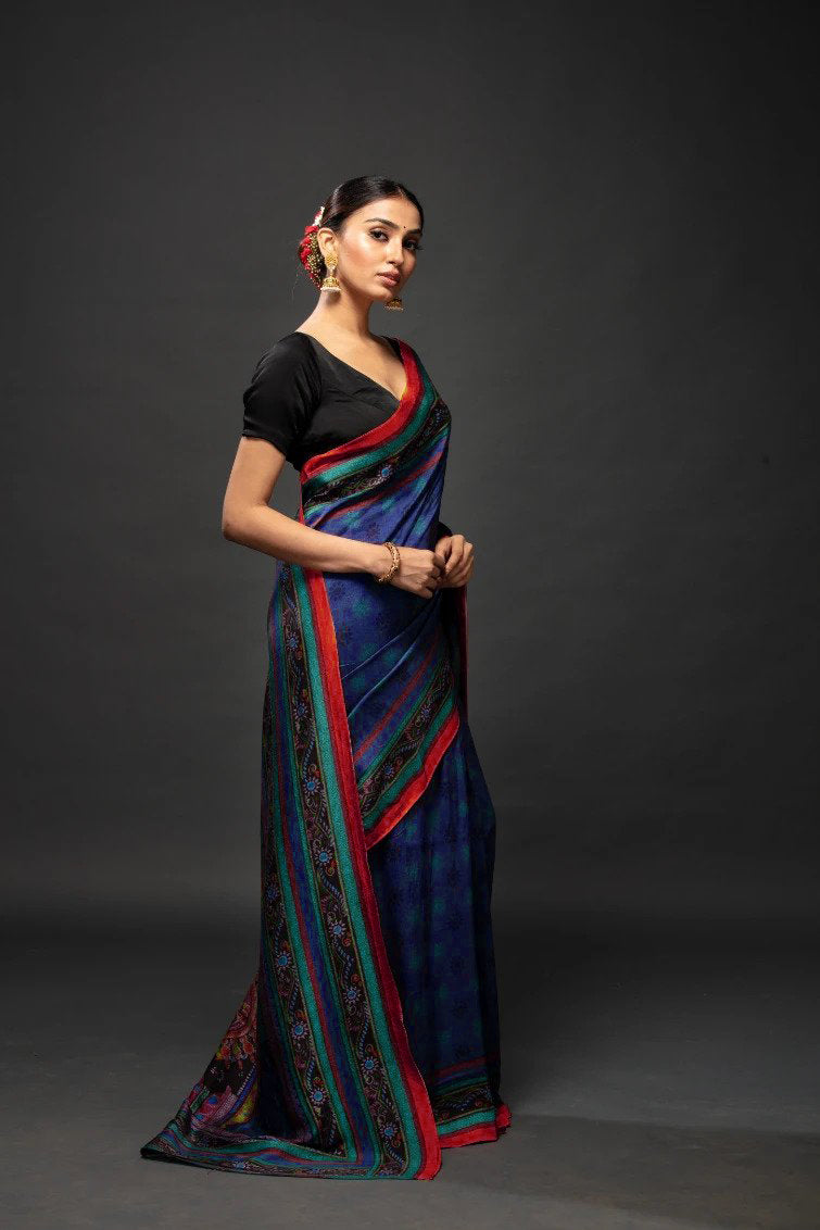 Celestial Odissi Pattachitra Saree