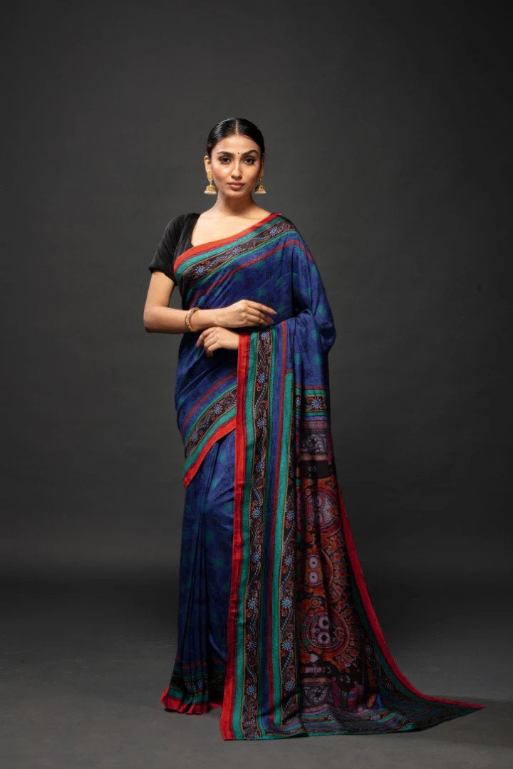 Celestial Odissi Pattachitra Saree