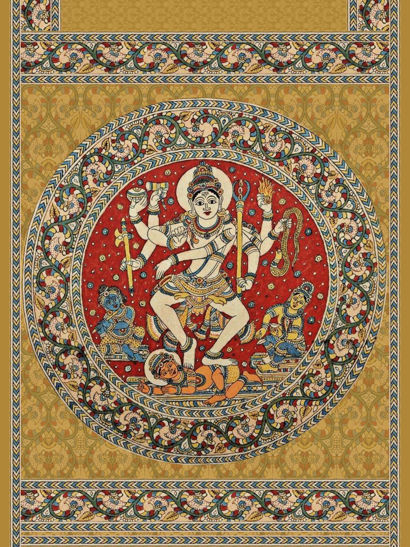 Goddess Durga Victory Saree