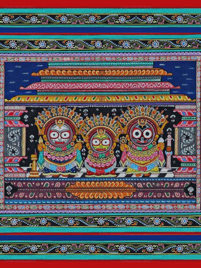 Celestial Odissi Pattachitra Saree