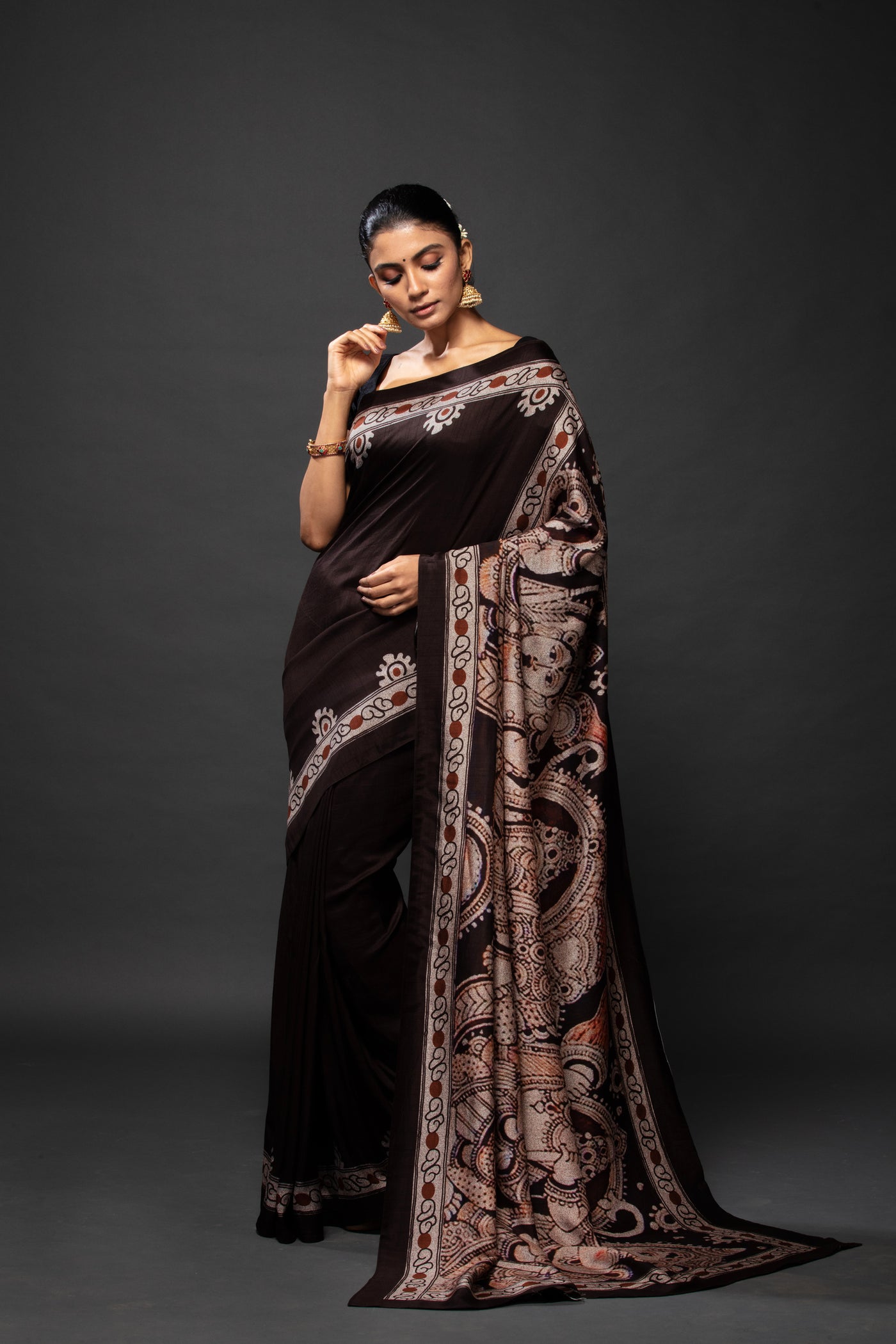 Pattachitra Artwork Saree