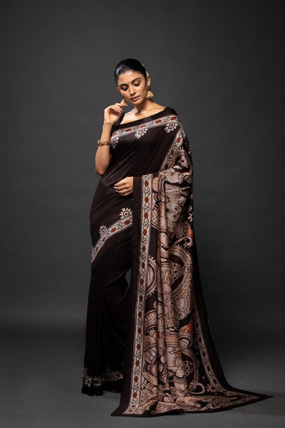 Pattachitra Artwork Saree